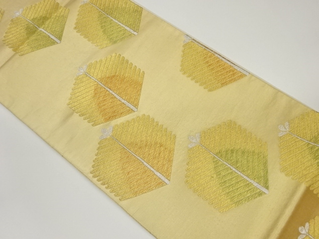 松亀甲模様織出し袋帯